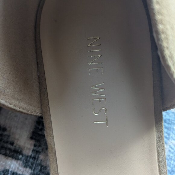 Nine West Suede D'orsey Camel Loafers - Picture 3 of 5